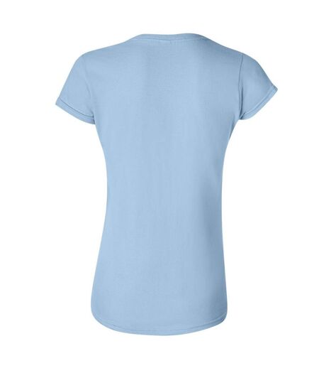 T-shirt À Manches Courtes Femme Bleu Clair Gildan
