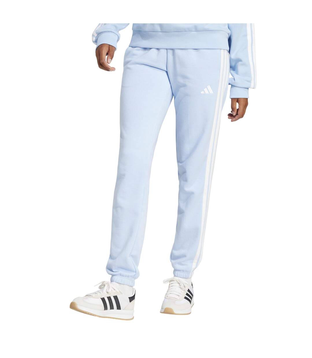 Pantalon De Jogging Motif/style 3 Rayures Femme Bleu Pâle Adidas-1