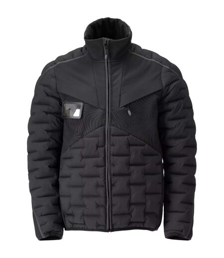 Mens Customised Quilted Jacket Black Mascot