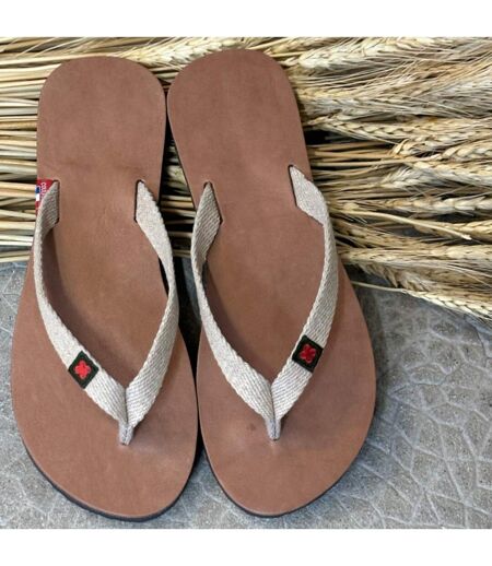 Tong cuir tanage végétal collection TIARE