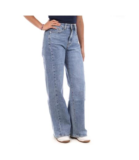 Jean droit bleu clair femme monday premium 663