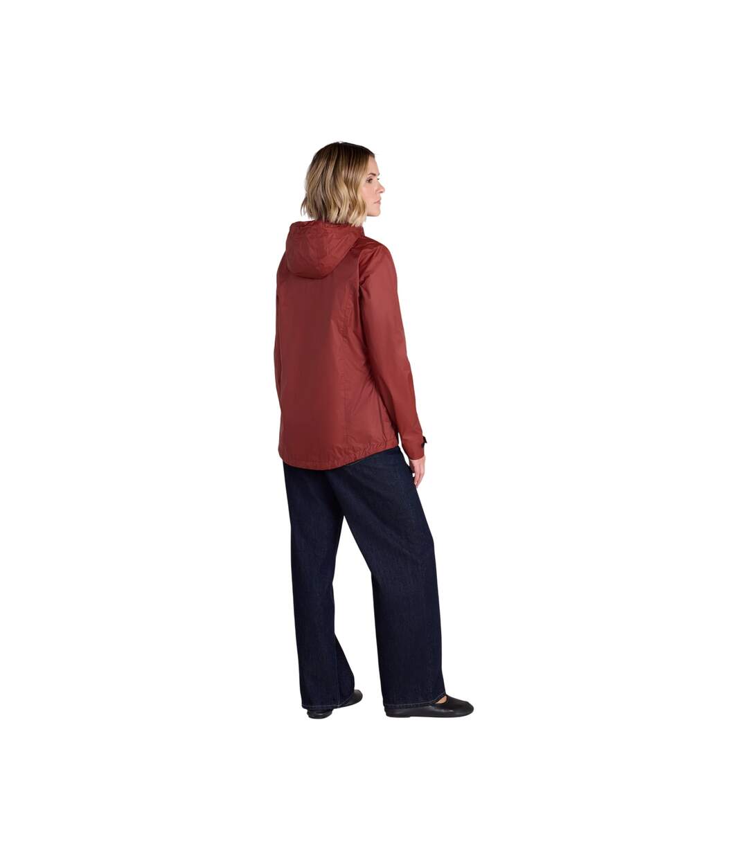 Womens/ladies Swerve Lightweight Waterproof Jacket Rust Animal-4