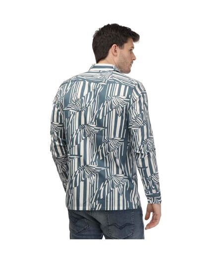 Mens chorley butterfly stripe shirt blue Ted Baker