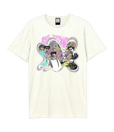 T-shirt Flowers Adulte Vieux Blanc Amplified