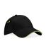 Casquette 5 panneaux adulte - B15C - noir et vert lime-1