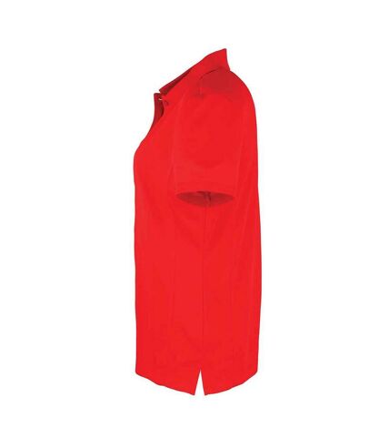 Polo coolchecker femme rouge clair Premier