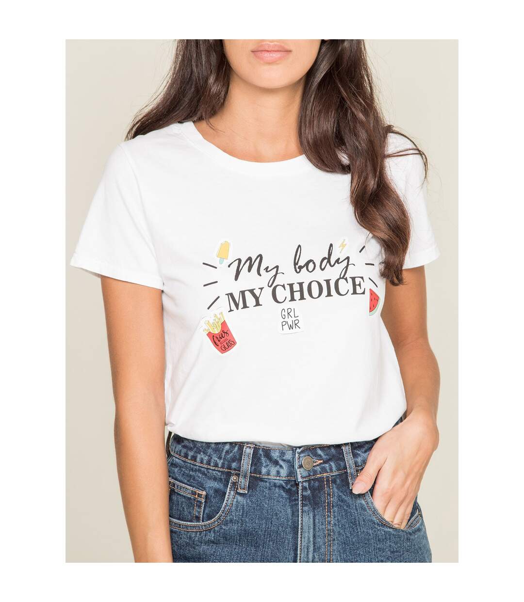 T-shirt col rond message FLETY - Dona X Lisa-3