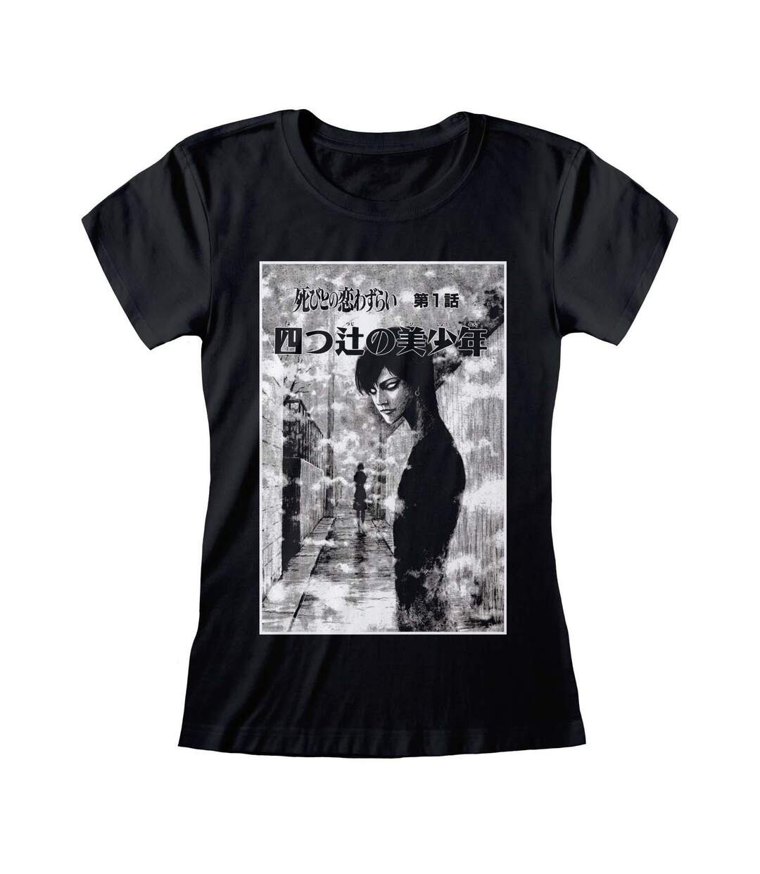 T-shirt femme noir / gris Junji-Ito-1