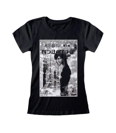 Junji-Ito Womens/Ladies Fitted T-Shirt (Black/Gray)