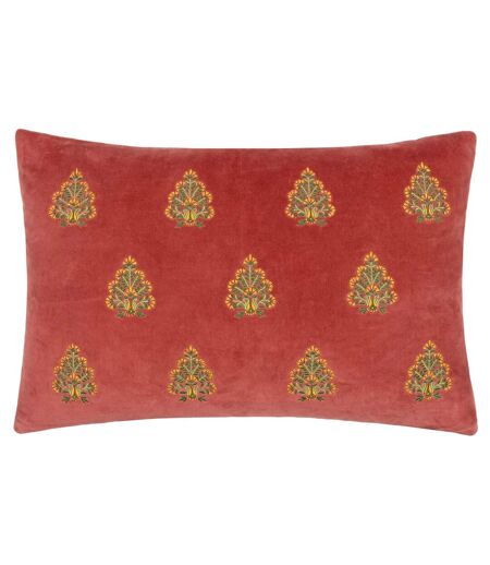 Rennes embroidered cushion cover 60cm x 40cm regal blue Paoletti