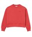 Womens/ladies Embroidered Logo Cotton Blend Oversized Sweatshirt Red Lacoste-2
