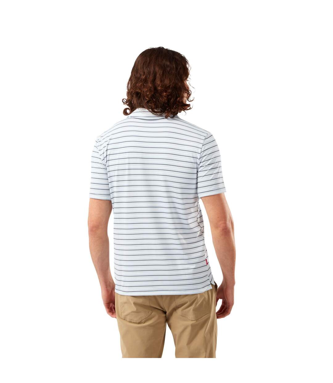 Craghoppers Mens Pro Stripe Nosilife Polo Shirt (Harbour Blue)