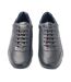 Womens/ladies Saturn Leather Low Cut Trainers Dark Blue Boss-1