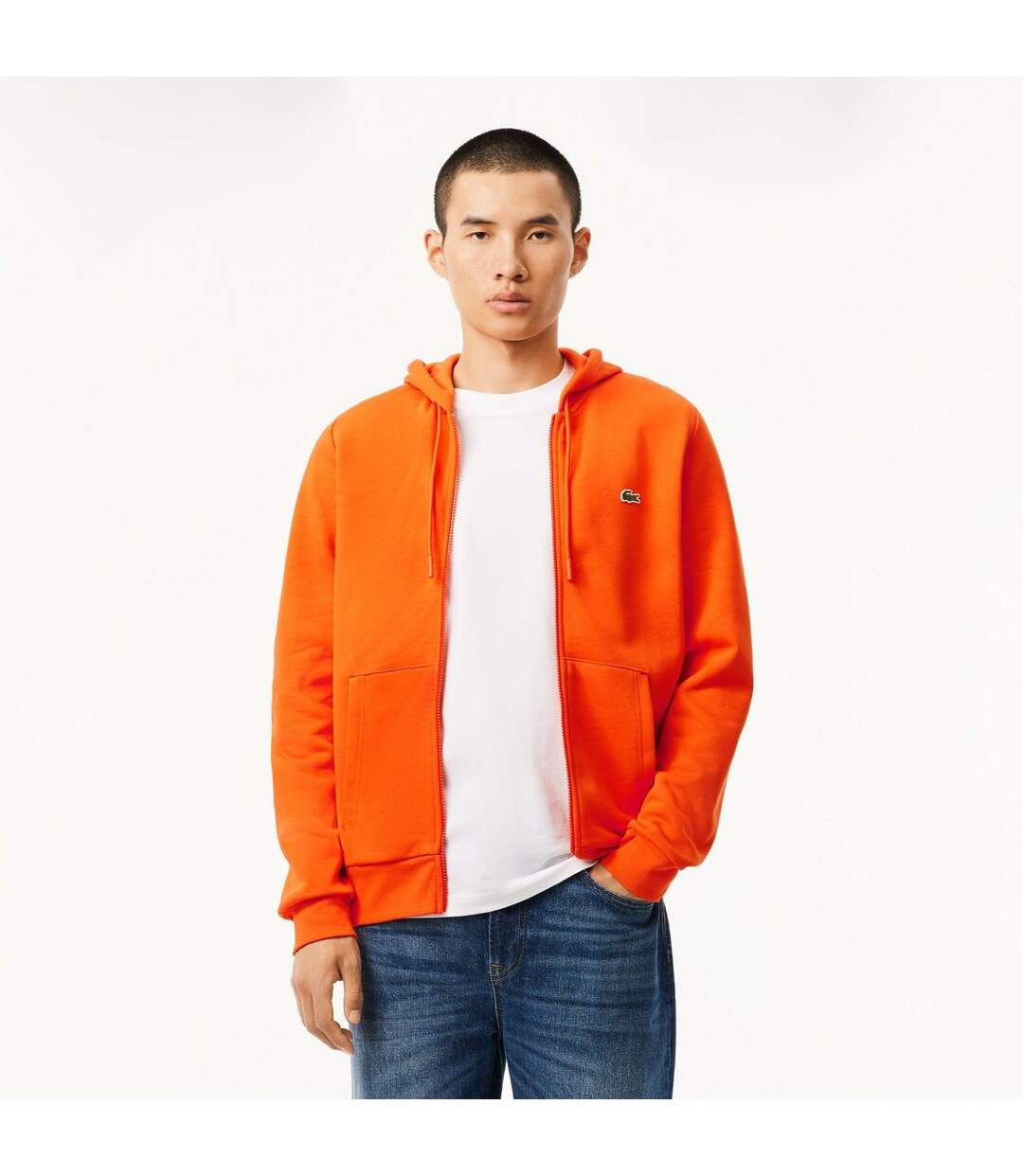 Veste À Capuche Homme Orange Lacoste-1
