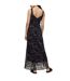 Womens/ladies Dessona Maxi Dress Black Grey Boss-3