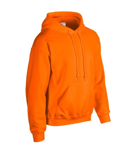 Unisex adult heavy blend hoodie safety orange Gildan