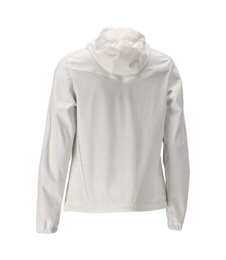 Womens/ladies Customised Stretch Hooded Jacket White Mascot