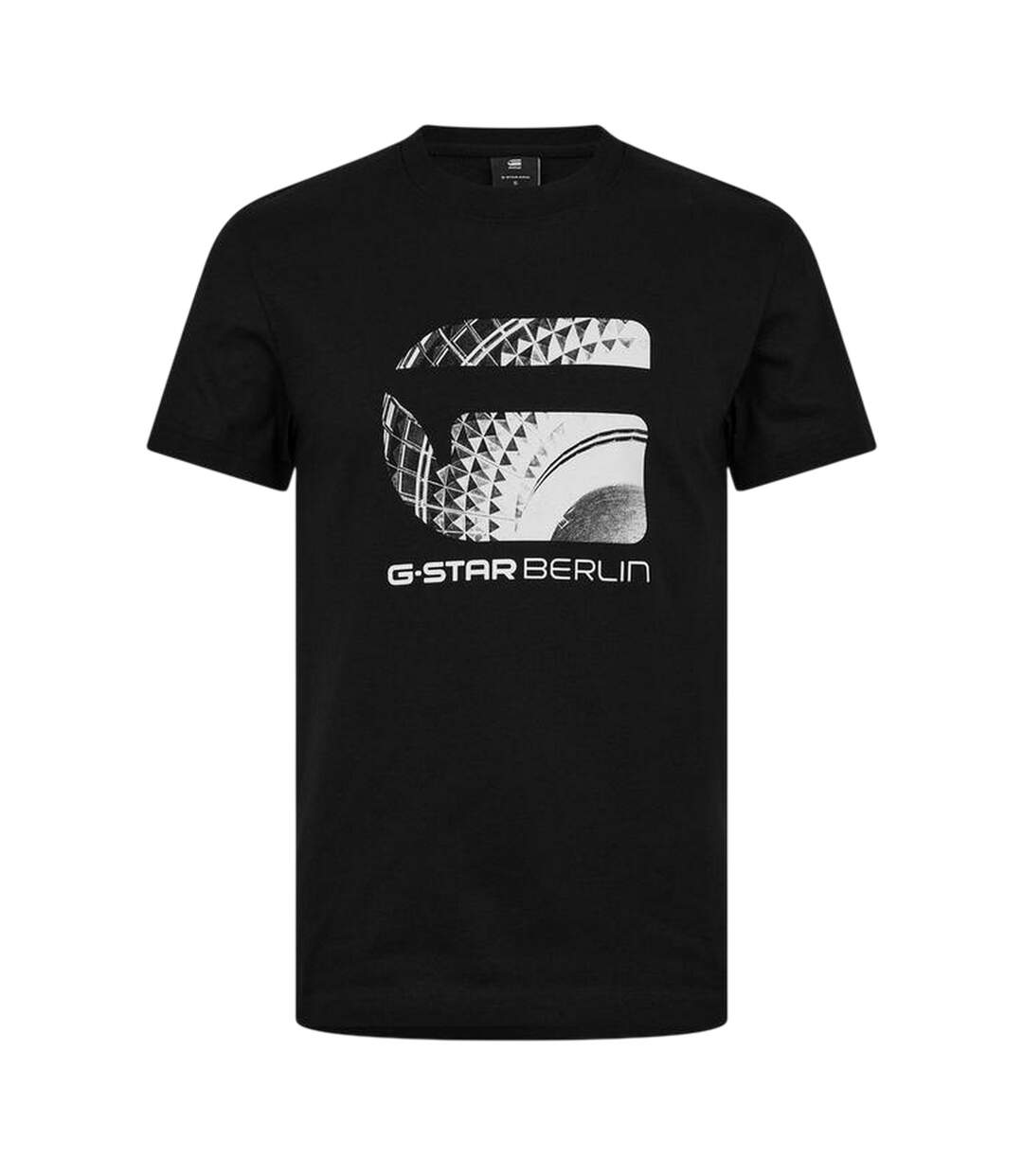 Mens Berlin Graphic Print Organic Cotton T-shirt Dark Black G-Star-1