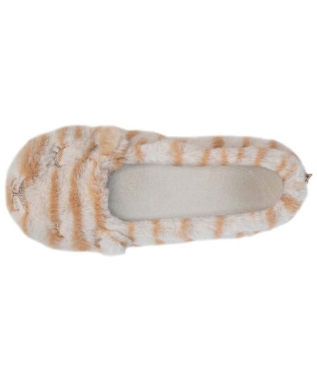 Isotoner Chaussons extra-light Ballerines femme imitation fourrure - tissu antidérapant