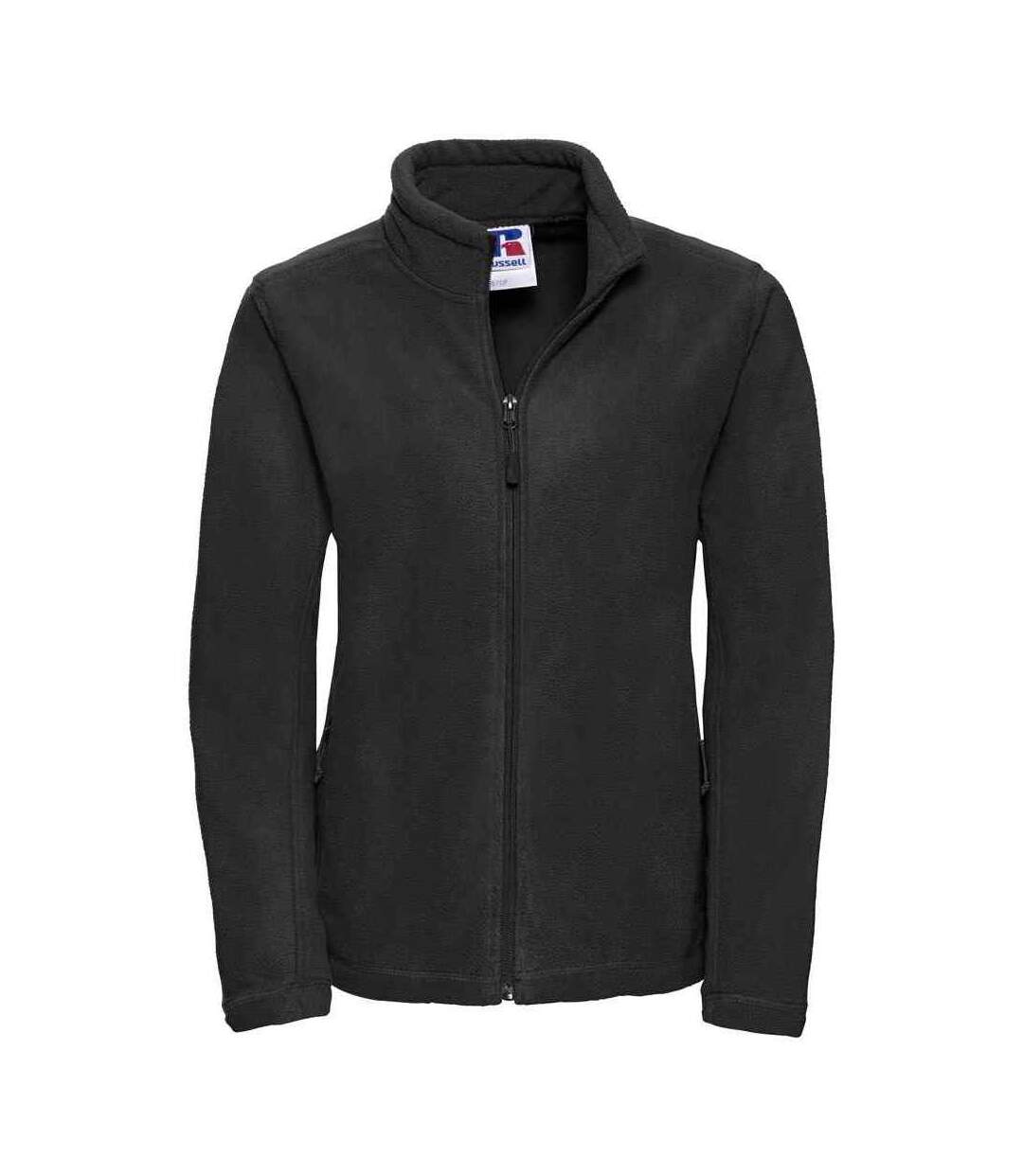 Womens/ladies outdoor fleece jacket black Russell