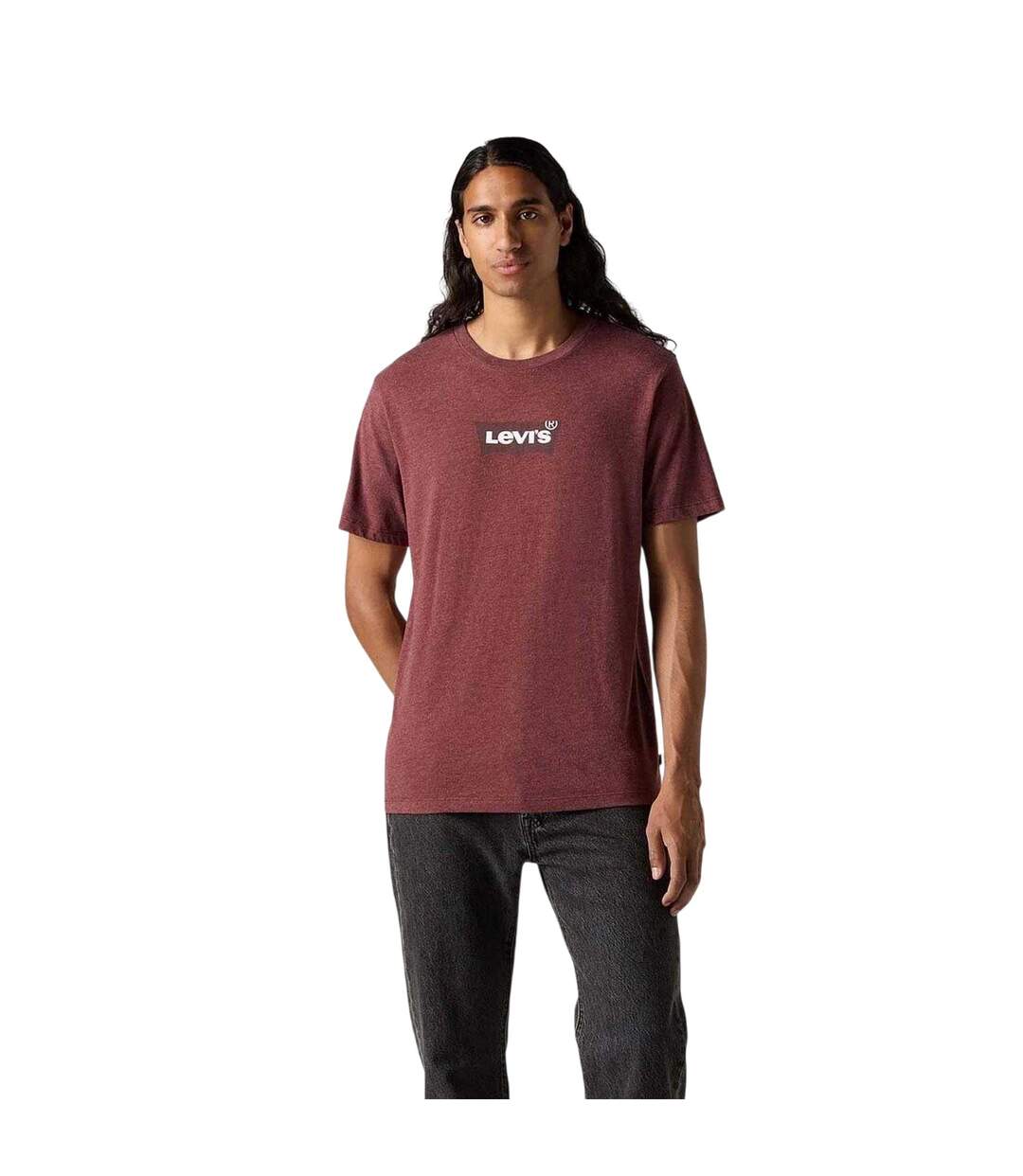 Mens Classic Graphic T-shirt Red Levis-1