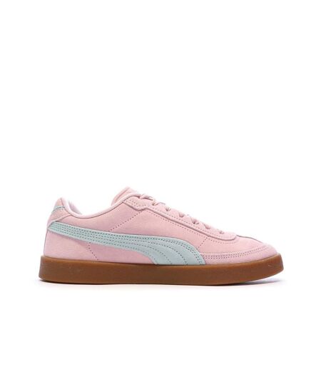Baskets rose/turquoise femme puma club ii era suede