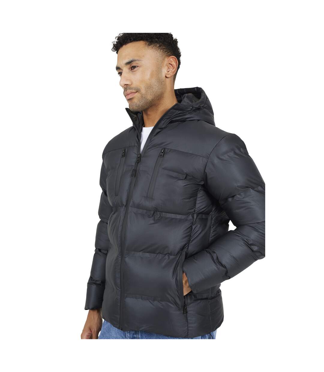Doudoune Matelassée Homme Noir Brave Soul-3