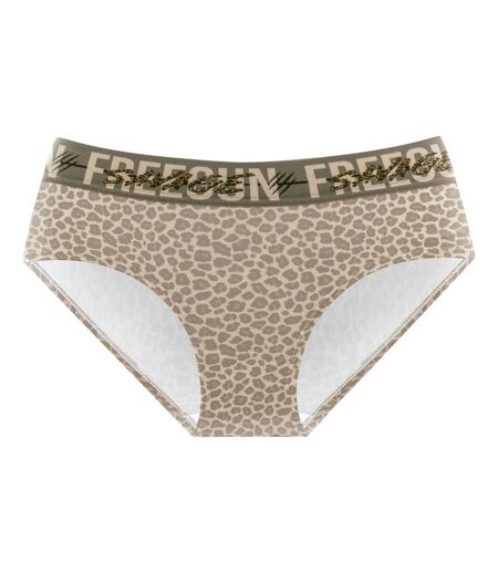 Lot de 4 culottes femme Leopard Freegun