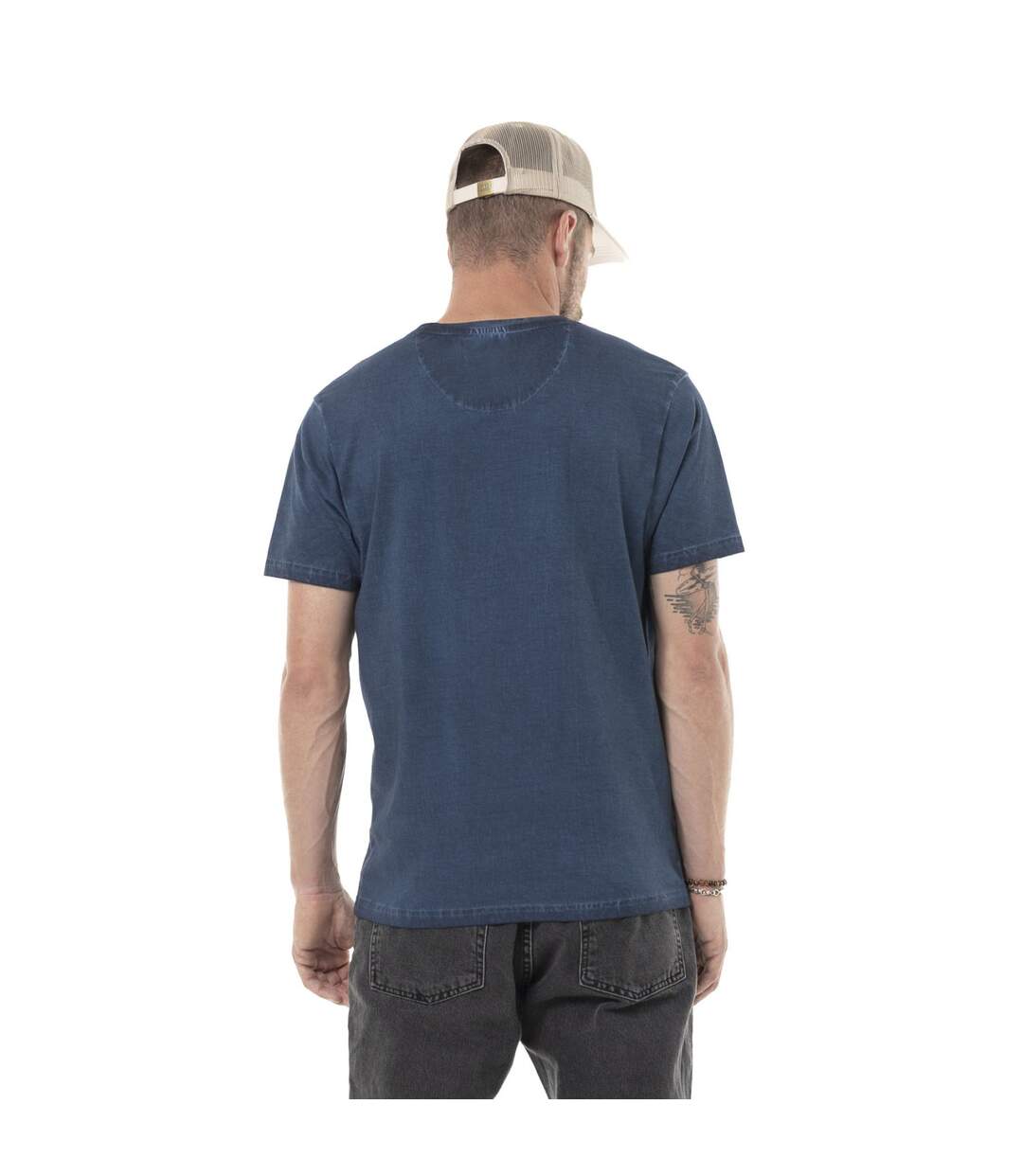 T-shirt homme regular en jersey 160gr acid wash print devant Woo Vondutch-3