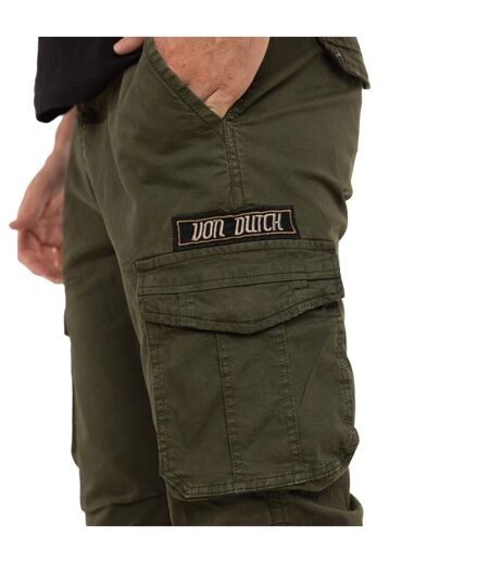 Pantalon droit homme type cargo en canvas avec patchs Fight Vondutch