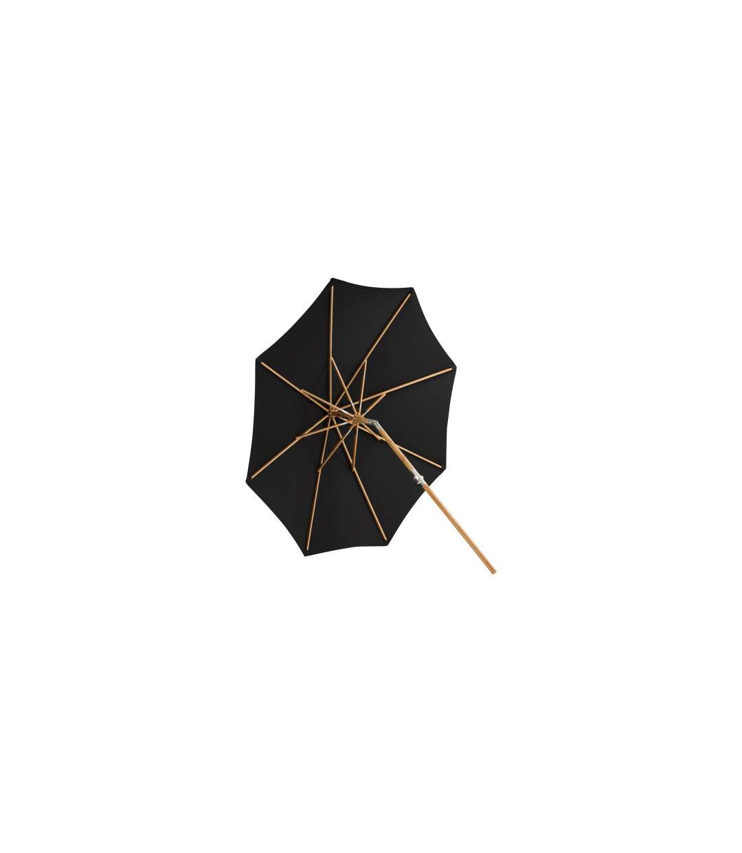 Parasol en Bois Cerox 270cm Noir-3