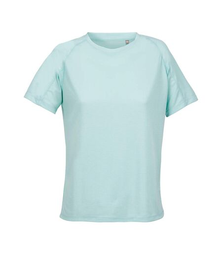 Womens/ladies Performance Ripstop T-shirt Arctic Blue SOLS
