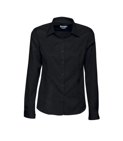J Harvest & Frost Womens/Ladies Green Bow Collection Formal Long Sleeve Shirt (Black) - UTRW3869