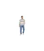 Mens Borg Quarter Zip Sweatshirt Cream Multicoloured Brave Soul-1
