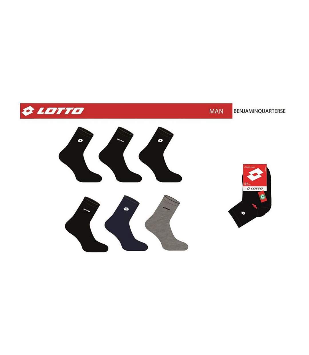 Chaussettes Homme LOTTO Pack de 12 paires QUARTER 5314