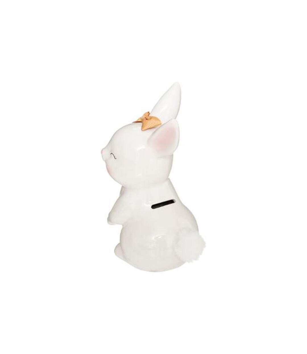 Tirelire Enfant Lapin 22cm Blanc-2