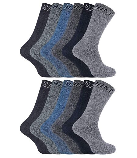 12 Pairs Mens Cushioned Crew Hiking Socks | Sock Snob | Breathable Walking Boot Socks