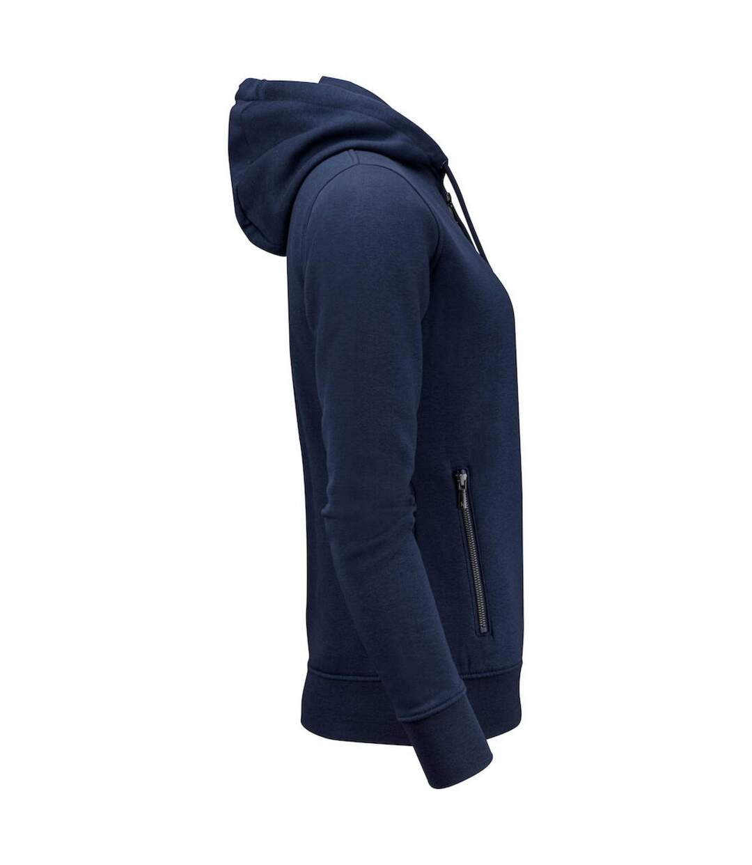 Womens/ladies Westwood Full Zip Hoodie Navy James Harvest-4