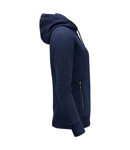 Womens/ladies Westwood Full Zip Hoodie Navy James Harvest