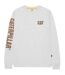 Caterpillar Mens Trademark Banner Long-Sleeved T-Shirt (Cream Heather) - UTFS10776