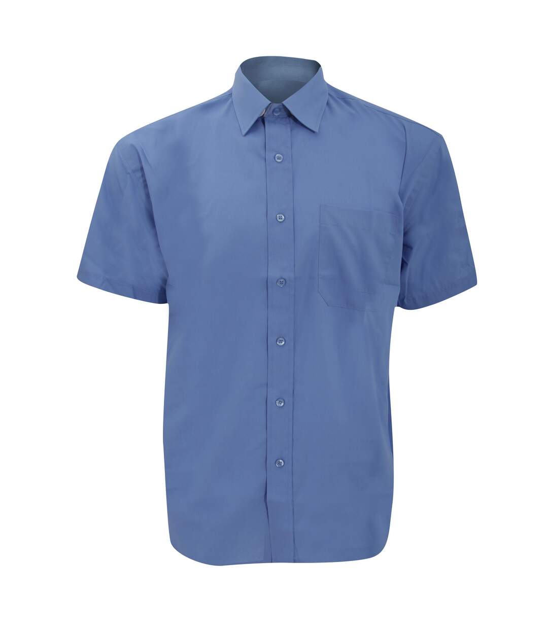 Chemise À Manches Courtes En Popeline  Collection Pour Homme Bleu Clair Russell-2