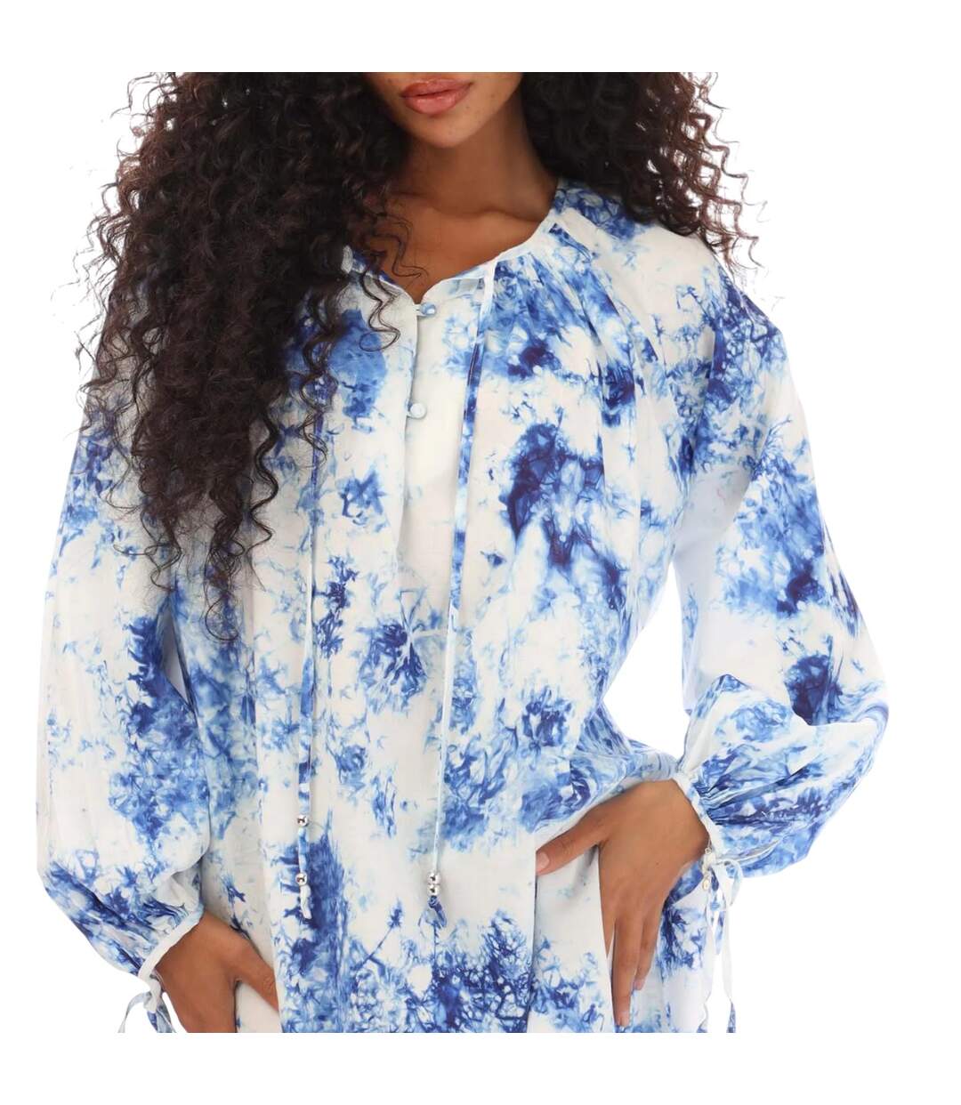 Womens/ladies C_denter Dress White Blue Boss-4