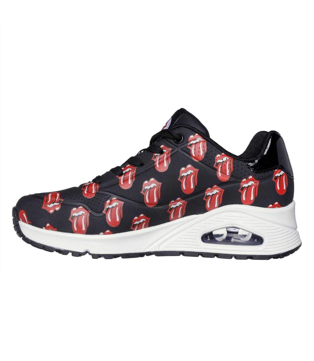 Baskets Motif/style Logo Répété Femme Noir Rouge The Rolling Stones-2