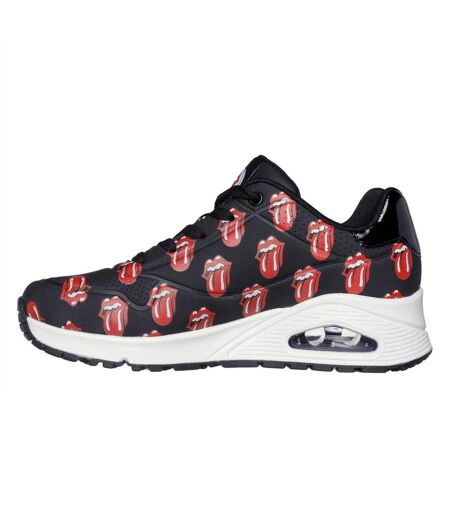 Baskets Motif/style Logo Répété Femme Noir Rouge The Rolling Stones