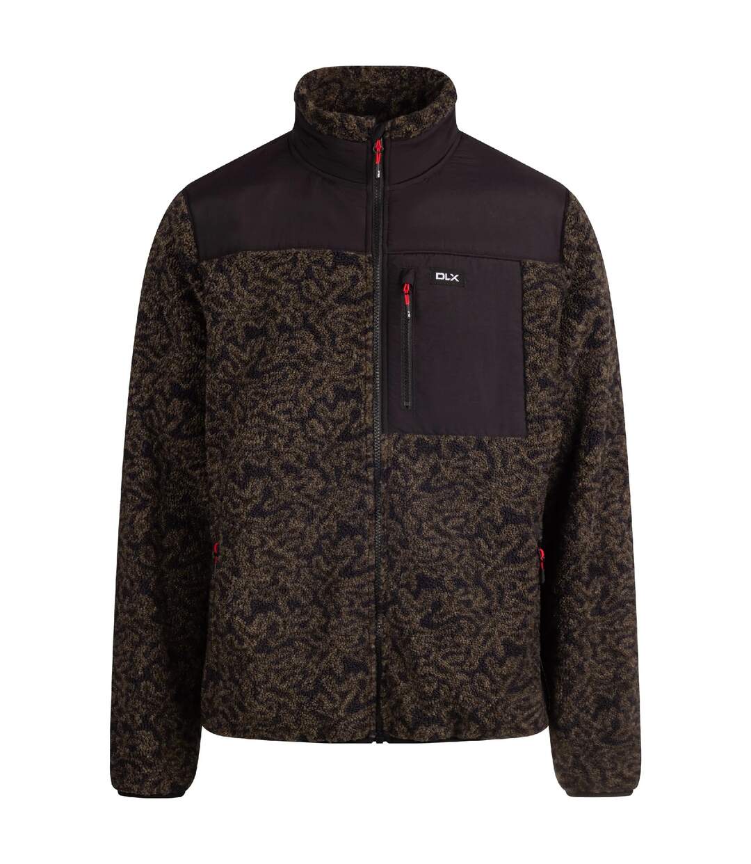 Veste Polaire Col Montant Motif/style Camouflage Gordon Homme Noir Vert Camouflage Trespass-2