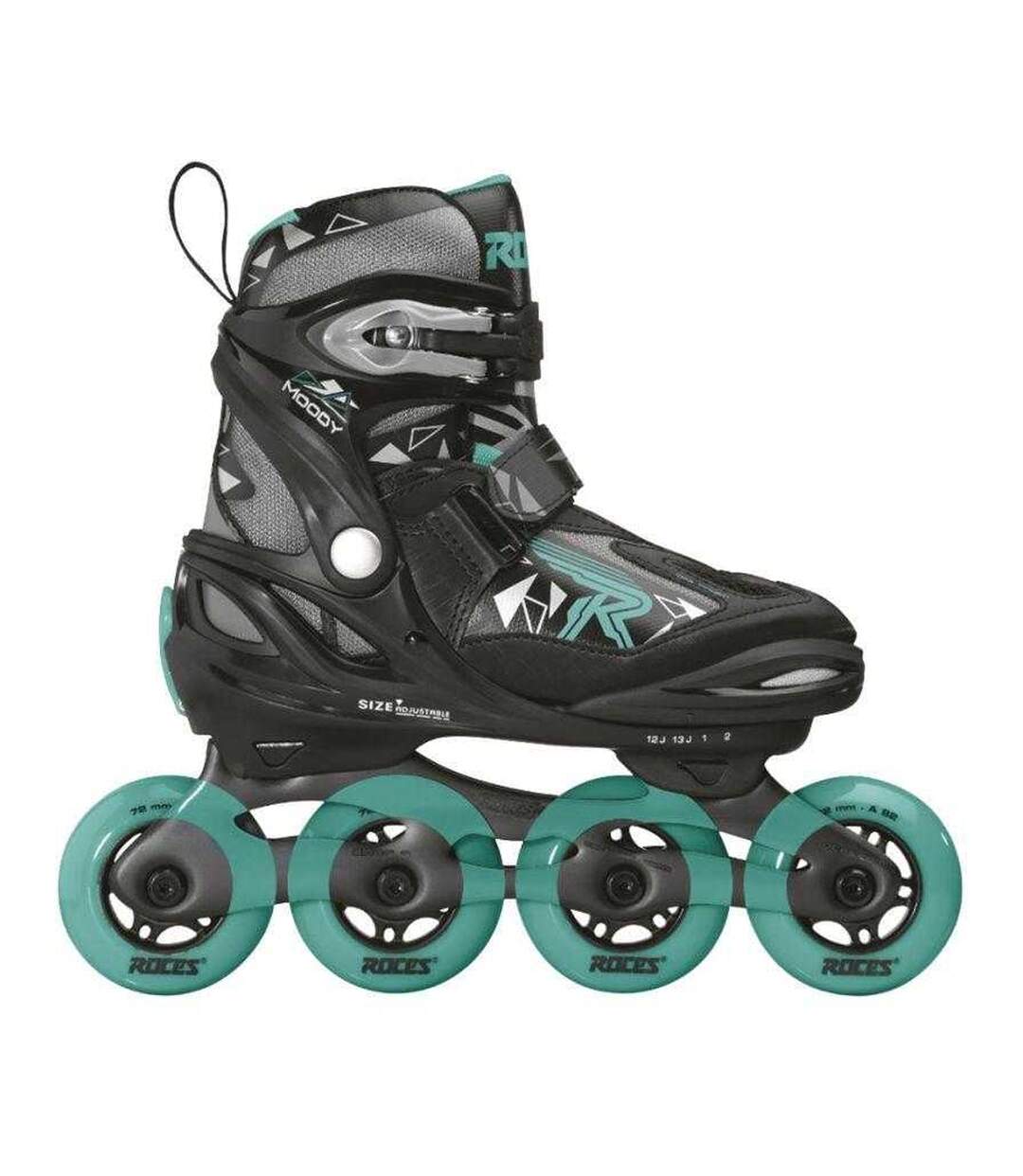 Patins À Roulettes Alignées Moody Tif Fille 30,5-34,5 Fr Noir Bleu Roces-3