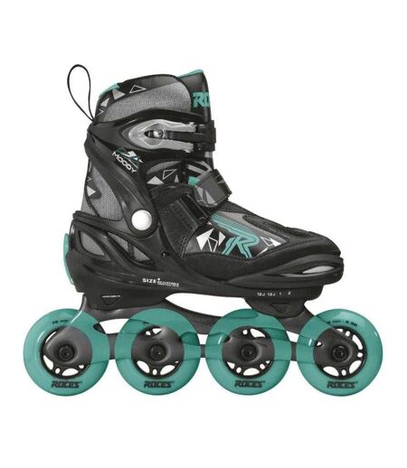 Patins À Roulettes Alignées Moody Tif Fille 30,5-34,5 Fr Noir Bleu Roces