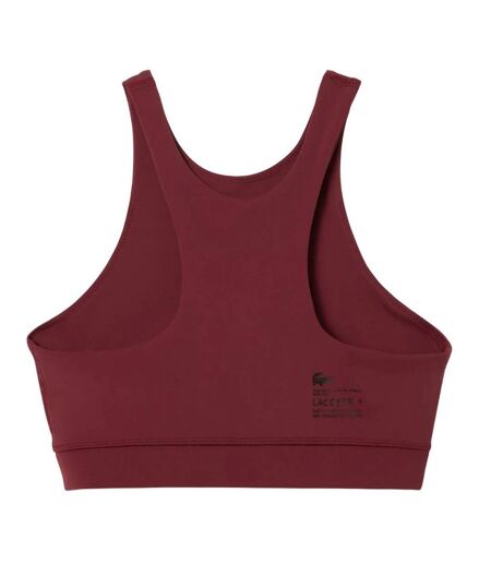 Brassière de sport femme bordeaux Lacoste
