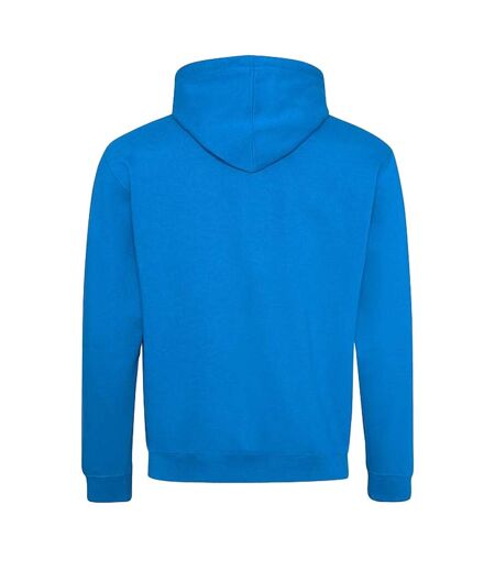 Awdis Varsity Hooded Sweatshirt / Hoodie (Sapphire Blue/Orange Crush)