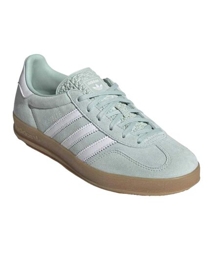 Womens/ladies Gazelle Suede Trainers Ash Green Adidas